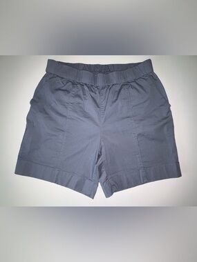 Duluth Trading Co Navy Elastic-Waist Athletic Shorts